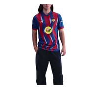 Nike x FC Barcelona 2025/26 Stadium Fourth Dri-FIT Replica T-Shirt 'Gym Blue Salsa Red Opti Yellow' FZ1304-432 L