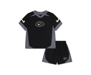 Nike Younger Boys Dri-FIT Swoosh Love T-Shirt and Shorts Set, Black, Size 6-7 Years Black