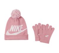 Nike Younger Kids' 2-Piece Beanie and Gloves Set - Pink - Acrylic ONE SIZE