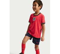 England 2026 Stadium Away Younger Kids' Nike Football Replica 3-Piece Kit - Red - Polyester L