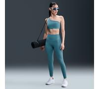 Nike Zenvy Rib Women's High-Waisted 7/8 Leggings - Blue - Nylon/Elastane S (UK 8-10)