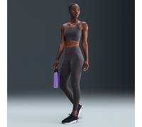 Nike Zenvy Rib Women's High-Waisted 7/8 Leggings - Grey - Nylon/Elastane S (UK 8-10)