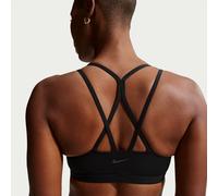 Nike Zenvy Strappy Women's Light-Support Padded Sports Bra - Black - Nylon/Elastane M
