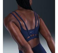 Nike Zenvy Strappy Women's Light-Support Padded Sports Bra - Blue - Nylon/Elastane S