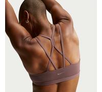 Nike Zenvy Strappy Women's Light-Support Padded Sports Bra - Purple - Nylon/Elastane M