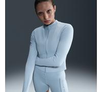 Nike Zenvy Women's Dri-FIT Full-Zip Long-Sleeve Top - Blue - Nylon/Elastane XXS