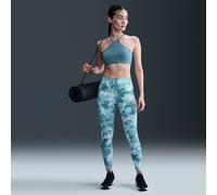 Nike Zenvy Women's High-Waisted 7/8 Printed Leggings - Blue - Nylon/Elastane L (UK 16-18)