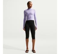 Nike Zenvy Women's High-Waisted Capri Leggings - Black - Nylon/Elastane L (UK 16-18)
