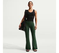 Nike Zenvy Women's High-Waisted Flared Leggings with No Front Seam - Green - Nylon/Elastane XXL (UK 24-26)