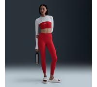 Nike Zenvy Women's High-Waisted Full-Length Leggings - Red - Nylon/Elastane M (UK 12-14)