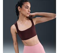 Nike Zenvy Women's Light-Support Lightly Lined Sports Bra - Red - Nylon/Elastane L