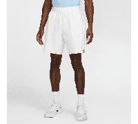 NikeCourt Advantage Men's Dri-FIT 20cm (approx.) Tennis Shorts - White - Polyester/Elastane L