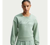NikeCourt Collection Women's Crew-Neck Tennis Top - Green - Cotton/Polyester XS (UK 4-6)