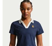 NikeCourt Court Collection Women's Dri-FIT Cropped Tennis Polo - Blue - Polyester/Elastane S (UK 8-10)