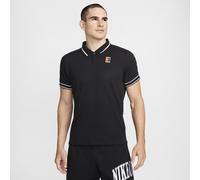 NikeCourt Heritage Men's Tennis Polo - Black - Cotton/Polyester XL