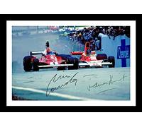 Niki Lauda & James Hunt - F1 Formula One Autograph Signed & Framed Photo