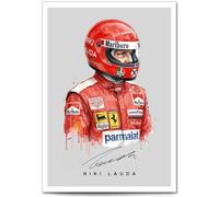 Niki Lauda Signed Photo F1 Legend Helmet 2026 Poster Print Autograph Framed Display Memorabilia Gift (Niki Lauda 2026, A4 Print (Unframed))