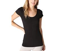Nikibiki Cap Sleeve Scoop Neck Top 5135 (Black, ONE Size)