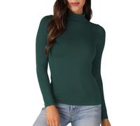 NIKIBIKI Women Seamless Long Sleeve Mock Neck Top, Made in U.S.A, One Size