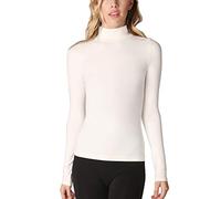 Nikibiki Womens Seamless Mock Neck Long Sleeve Top One Size Ivory