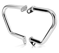 NIKISO Highway Crash Bar For T&riumph For Bonneville T100 T120 For Bobber For Thruxton 1200 R For Street Cup Twin For Speedmaster Engine Guard Crash Bar Bumper Protector(Chrome)