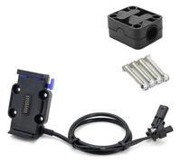 NIKISO Navigation Bracket For B&MW R1200GS R1250GS ADV S1000XR F750GS F850GS F900R USB Mobile Phone GPS Navigation Bracket Wireless Charging Support(Blue - 16mm)