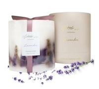 NIKITA Luxury Lavender or Rose Candle - Botanical Pillar Candle - Floral Large Scented Candles - Aromatherapy Scented Candles Gifts for Women - Soy Candle - Housewarming Gift (Lavender)