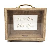 NIKITA Personalised Wooden Money Box with Photo Slot - Birthday, Wedding, Holiday Fund, Cash, Saving Challenge