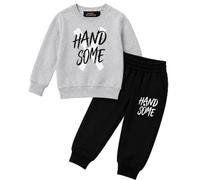 NIKITA ZELINSCHII Boys' Cotton Tracksuit Set, 2 Piece Sweatshirt and Joggers, Ages 3-7 | HANDSOME