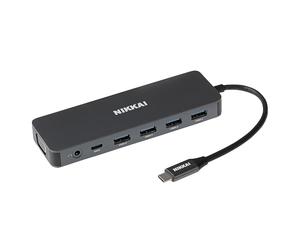 Nikkai USB C Hub Adapter, 13-in-1 with 2x USB-C / 4x USB-A / 2x HDMI/Gigabit RJ45 / VGA/SD / 3.5mm Aux Audio for MacBook Air, MacBook Pro, Chromebook, Dell XPS, Lenovo ThinkPad and More