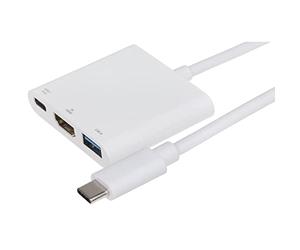 Nikkai USB C Hub Adapter, 3-in-1 with 4K HDMI @30Hz, USB-C Power Delivery PD Charging 100W, USB-A 3.1 Gen 1 for MacBook Air, MacBook Pro, Dell XPS, Lenovo Thinkpad and More