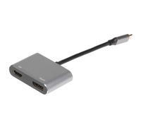 Nikkai USB Type-C to Multi-Port HDMI / DisplayPort Docking Station - Silver