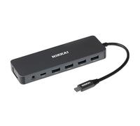 Nikkai USB-C Multiport Hub to 2x USB-C / 4x USB-A / 2x HDMI / Gigabit RJ45 / VGA / SD / Aux - Silver