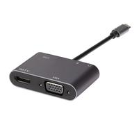 Nikkai USB C Hub Adapter, 3-in-1 with HDMI 4K, VGA, 3.5mm Audio Jack, Supports Mirror, Extended and SST Mode for MacBook Air, MacBook Pro, Dell XPS, Lenovo ThinkPad and More