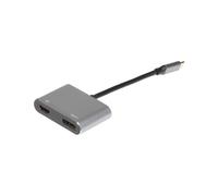 Nikkai USB-C Multiport Hub with HDMI and DisplayPort Silver (UC0702)