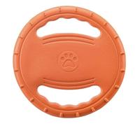 Nikki and Max Dog Frisbee Disc with Foam Handles, 8.07 inch Diameter, Floating Water Toy, (Orange)