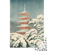 Nikko Five Storey Pagoda 1000 Piece Jigsaw Puzzle, Global Monument Landscape, Interlocking Paper Pieces, for Puzzle Lovers, Gift Idea, 52x38cm/1000pcs