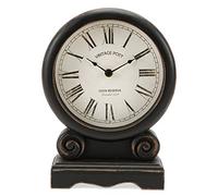 NIKKY HOME Mantle Clocks, Retro Desk Clock Silent-Non-Ticking Battery OperatedWooden Mantel Clock for Living Room, Bedroom, Shelf Decoration, Fireplace, Farmhouse Decor