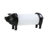 NIKKY HOME Metal and Resin Pig Free Standing Kitchen Paper Towel Roll Stand Holder 35 x 15.5 x 16 CM