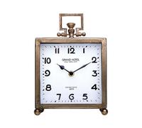 NIKKY HOME Metal Desk Clock, Silent Non-Ticking Classic Analog Table Clock for Living Room Decor Shelf - Chic Home Décor for Desktop, Countertop