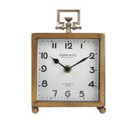 NIKKY HOME Small Table Clock, Silent Non-Ticking Classic Battery Operated Decorative Mantel Desk Shelf Clock for Living Room Decor - Rose Gold
