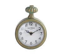 NIKKY HOME Small Wall Clock 4.6 Inch, Vintage Aqua Silent Analog Tiny Clock | Non-Ticking Battery Operated Retro Round Metal Clock, Classic Decorative for Living Room, Bathroom, Kitchen Office