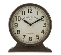 NIKKY HOME Table Clock, Metal, Brown