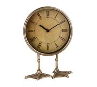 NIKKY HOME Vintage Gold Table Top Clock, Cute Duck Paw Silent Shelf Desk Clock Battery Operated Rustic Design, Home Decor for Living Room, Bedroom, Bedside