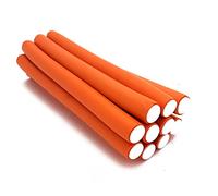 NIKO 10-Pack 16 mm SHORT Twist Flex Rods - Foam Flexible Rollers, Bendy Light Curlers for Curls and Waves, Styling Tool for Hairdresser Salon/Barber - random colour (16 mm)