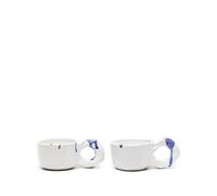 NIKO JUNE Studio paint-splatter ceramic cups (set of two) - White One Size