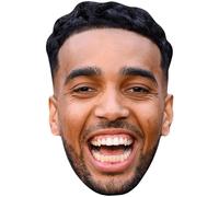 Niko Omilana (Mouth Open) Celebrity Mask, Flat Card Face, Fancy Dress Mask