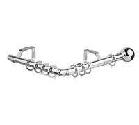 Nikola Bay Window curtain pole set, 28mm diameter pole, 475cm to fit a 5 Sided bay window (Chrome)