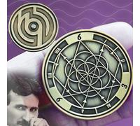 Nikola Tesla 369 Spinning Manifestation Coin - Mindset and Energy Focus Tool for Meditation, Law of Attraction, Mindfulness, and Positive Intentions