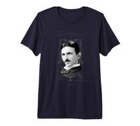 Nikola Tesla Photo Patent Tshirt Premium T-Shirt